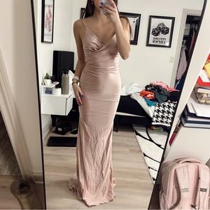 La Femme Light Pink Prom Dress